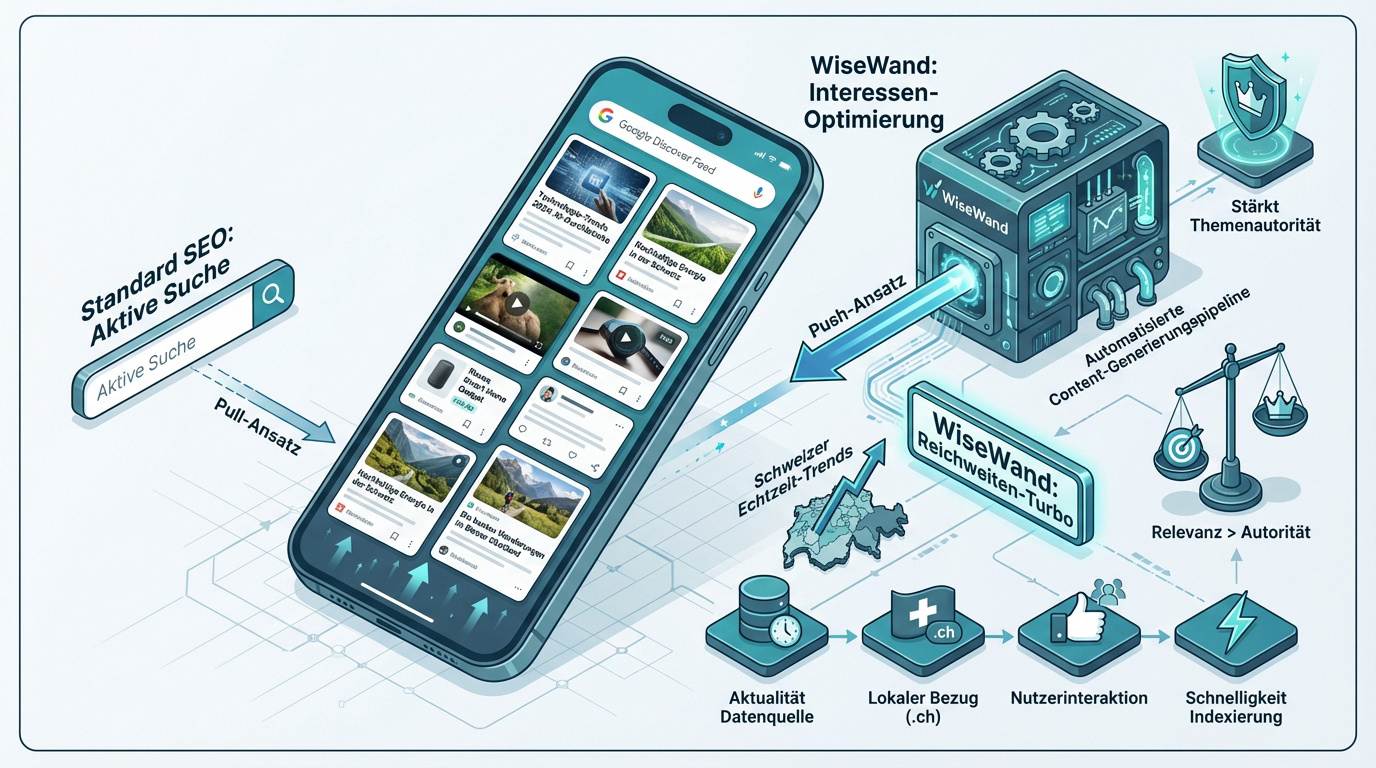 WiseWand Discover Feed Optimierung für Schweizer SEO Experten