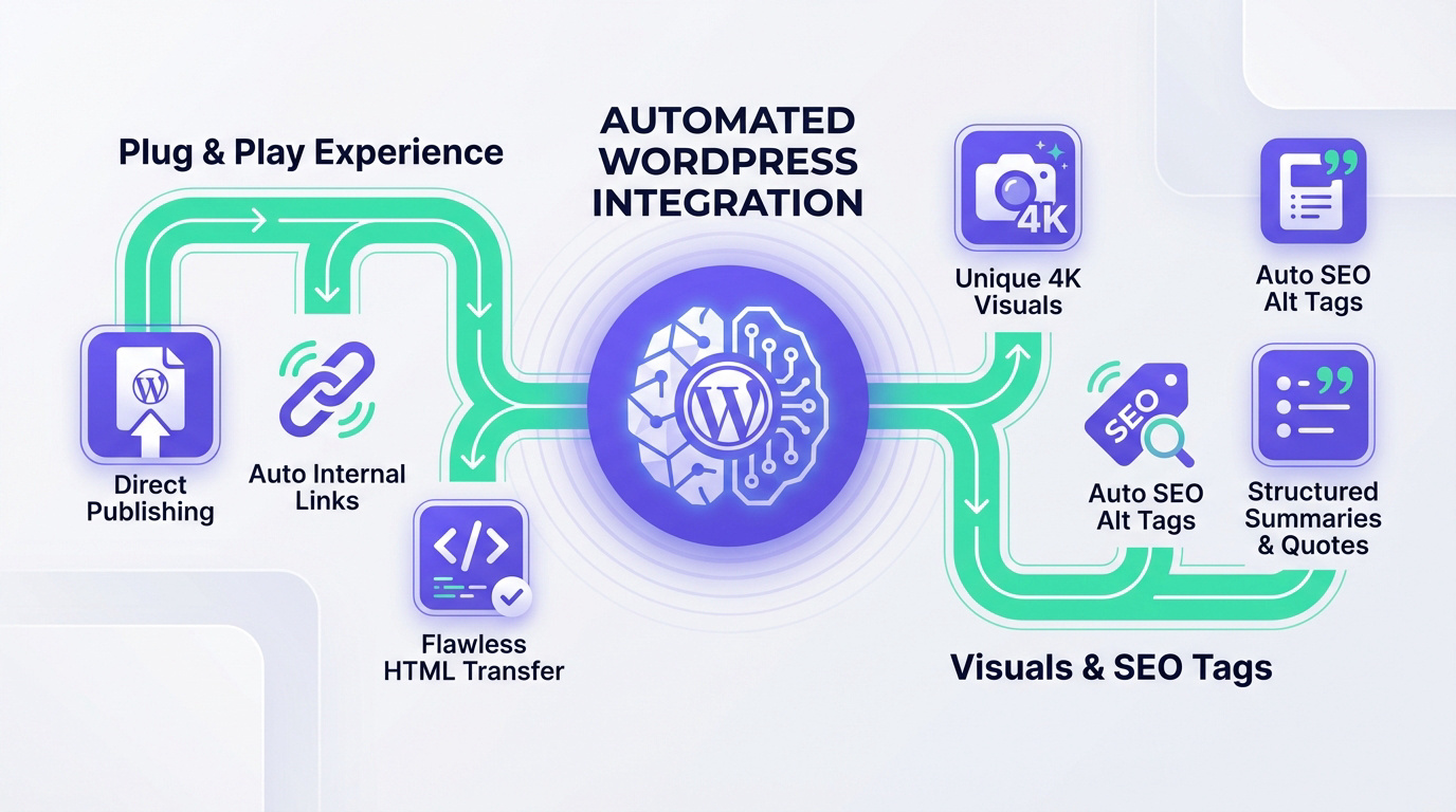 WiseWand V2 WordPress-Integration und automatisierte SEO-Content-Funktionen